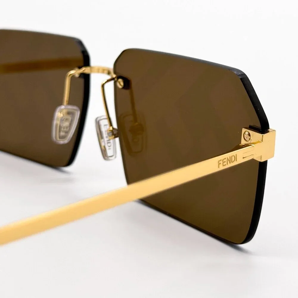 NEW FENDI SUNGLASSES FE40043U 33G GOLD/BROWN MEN EYEWEAR